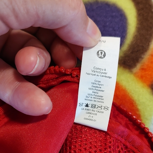 Lululemon Double Zip Pouch Red NWOT - Picture 5 of 6